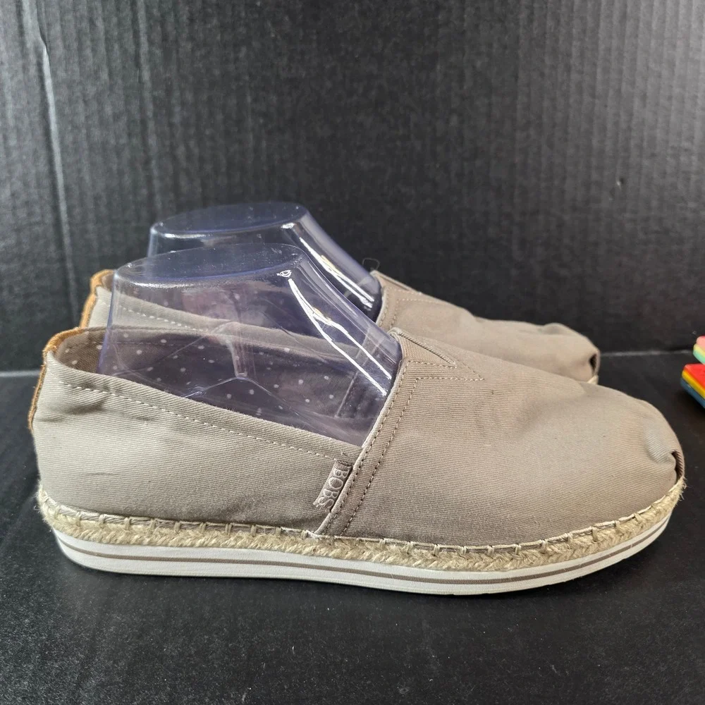 Skechers BOBS Highlights 2.0 Homestretch Womens Taupe Espadrille Slip On W9.5